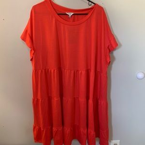 Crown and Ivy Coral Mini Dress Size 4X NWT